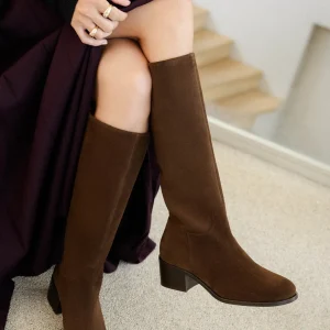 Women Bobbies Knee High Boots | Zohra
